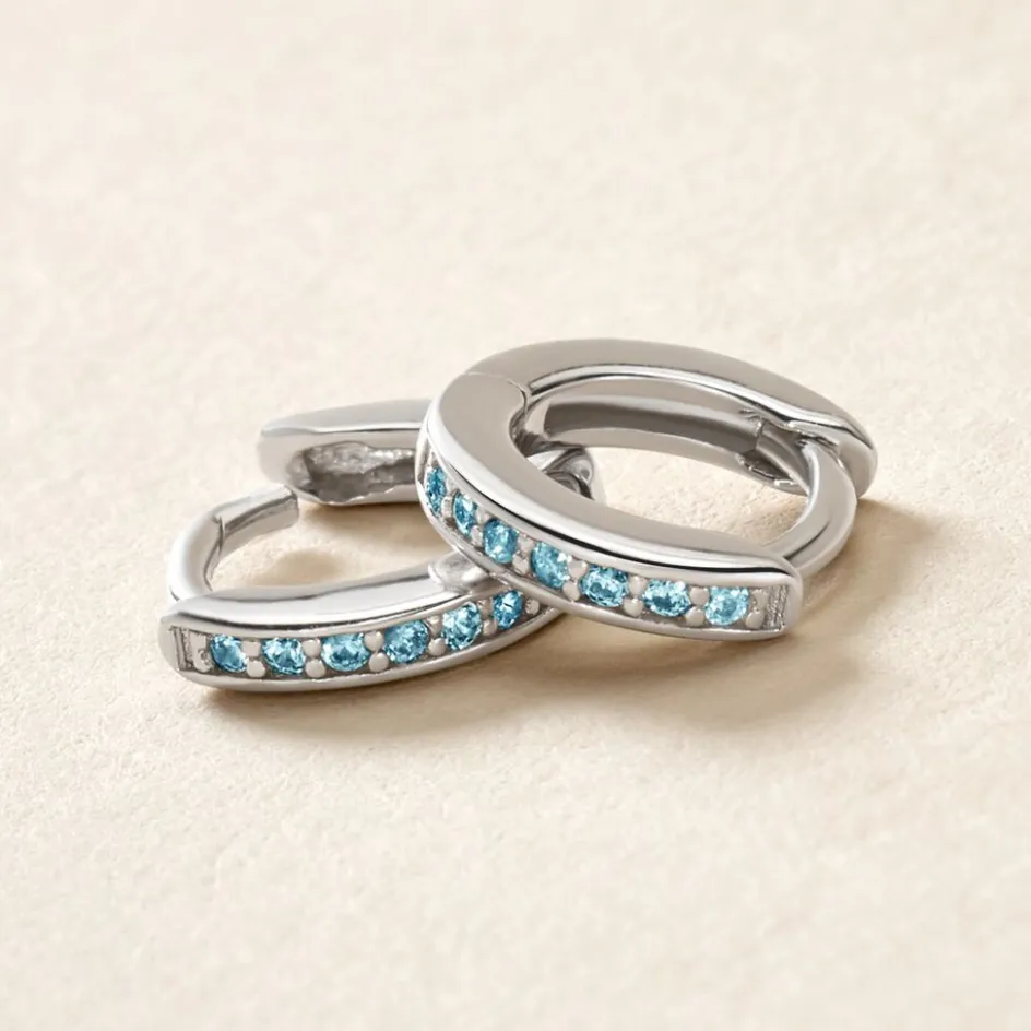 Histoire d'Or Créoles Argent Blanc Rio Saara Oxydes De Zirconium* Boucles D'Oreilles|Boucles D'Oreilles Fantaisie