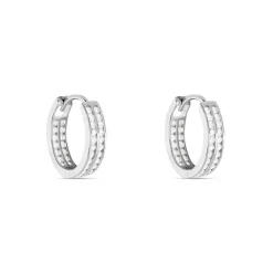 Outlet Histoire d'Or Créoles Argent Blanc Taki Oxydes De Zirconium