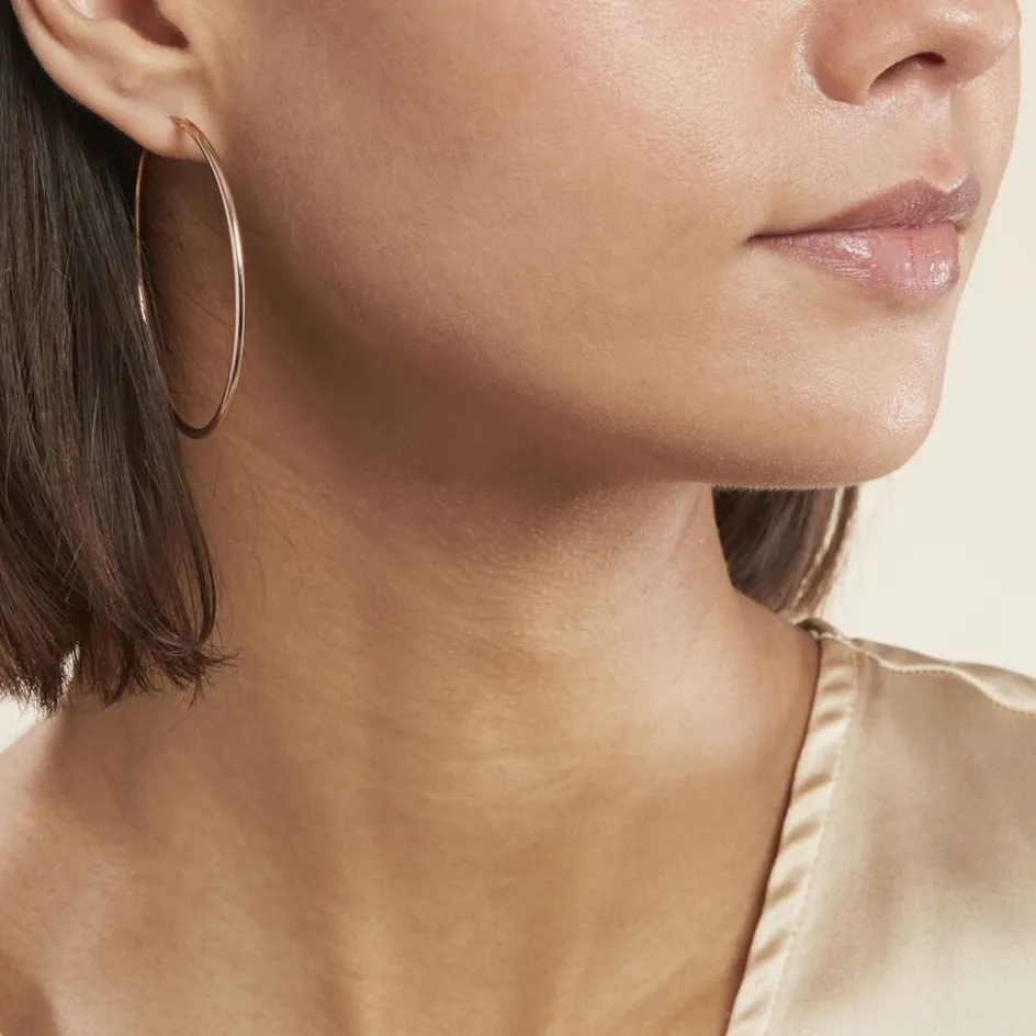 Histoire d'Or Créoles Argent Rose Olympia argent blanc