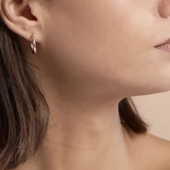 Histoire d'Or Créoles Argent Rose Olympia* Boucles D'Oreilles|Boucles D'Oreilles Fantaisie