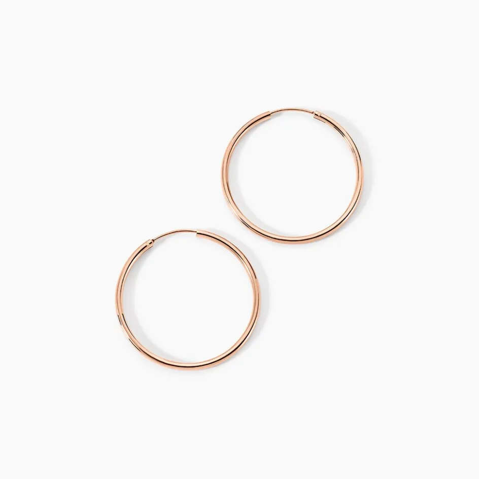 Histoire d'Or Créoles Argent Rose Olympia* Boucles D'Oreilles|Boucles D'Oreilles Fantaisie