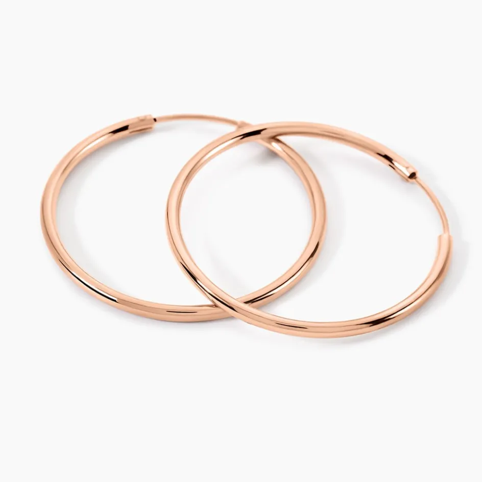 Histoire d'Or Créoles Argent Rose Olympia* Boucles D'Oreilles|Boucles D'Oreilles Fantaisie