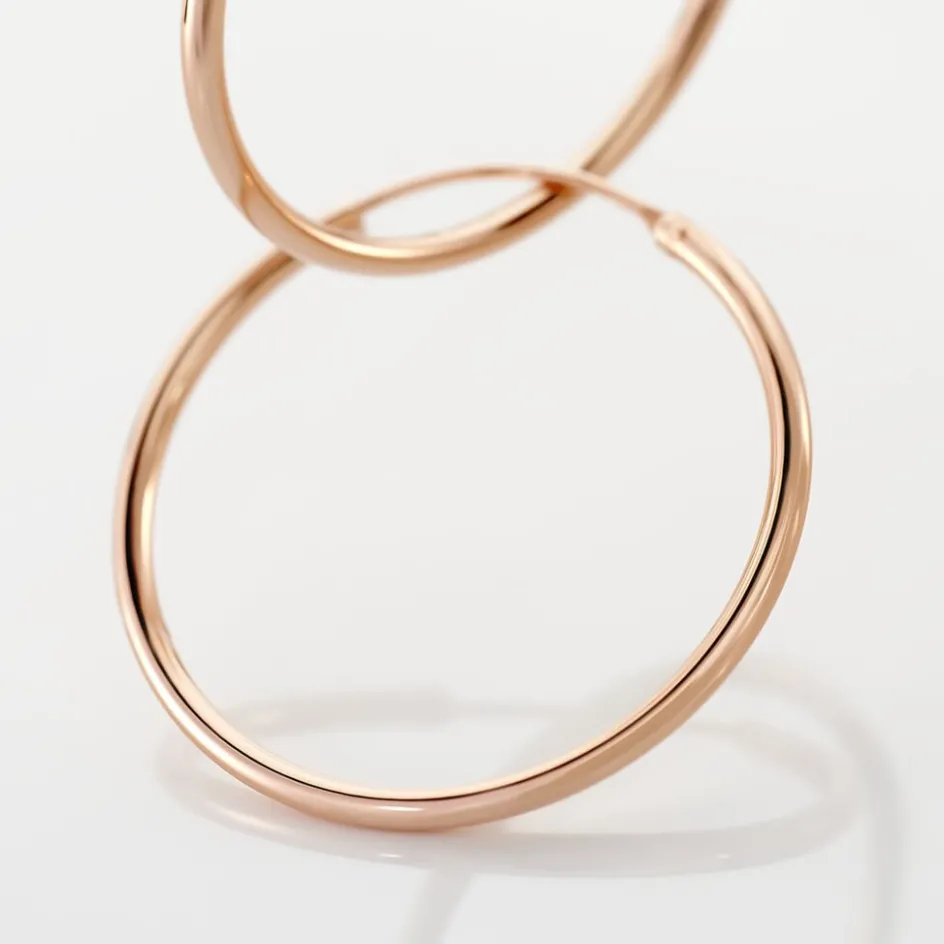 Histoire d'Or Créoles Argent Rose Olympia* Boucles D'Oreilles|Boucles D'Oreilles Fantaisie