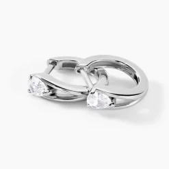 Outlet Histoire d'Or Créoles Armeline Argent Blanc Oxyde De Zirconium