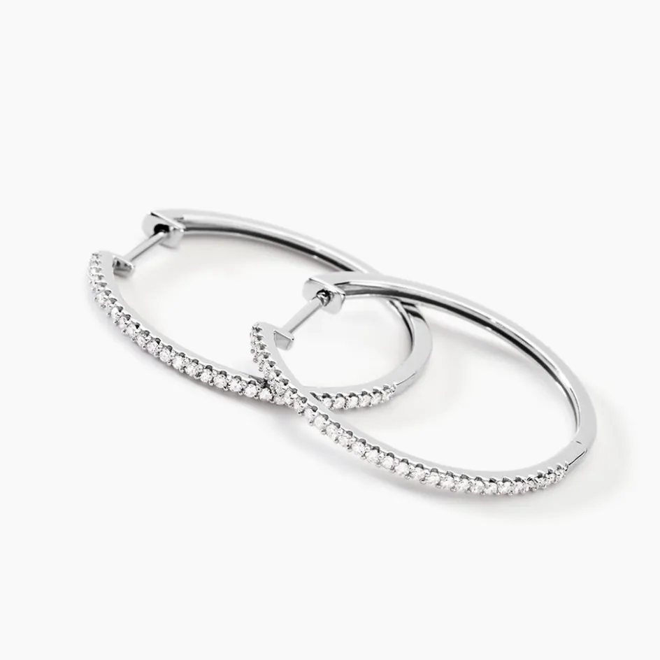 Best Histoire d'Or Créoles Aryanna Rondes or blanc diamant