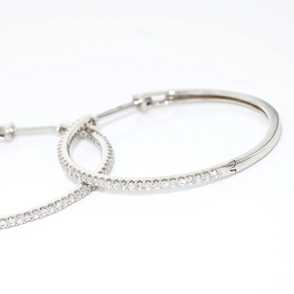 Best Histoire d'Or Créoles Aryanna Rondes or blanc diamant