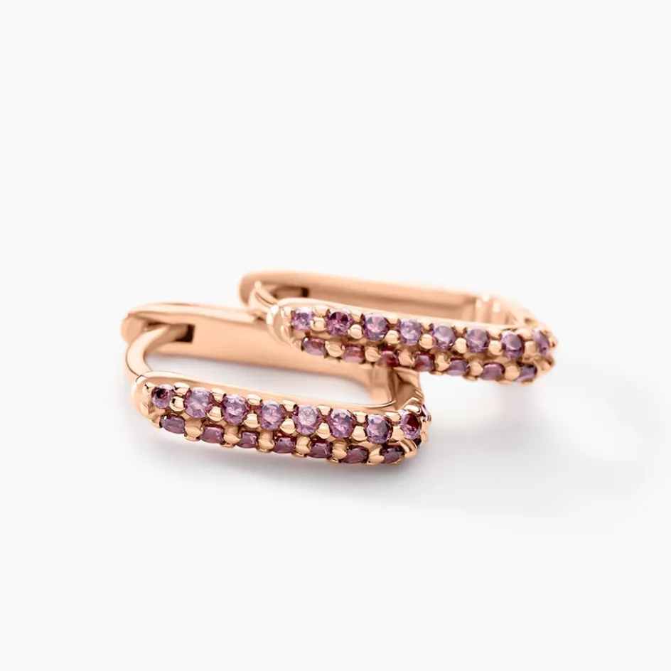 New Histoire d'Or Créoles Aselya Argent Rose Oxyde De Zirconium argent rose oxyde fumé