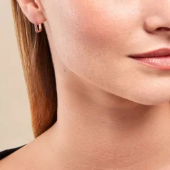 New Histoire d'Or Créoles Aselya Argent Rose Oxyde De Zirconium argent rose oxyde fumé