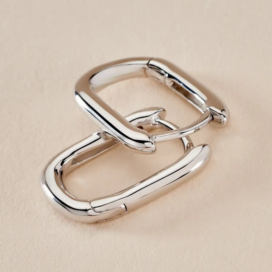 New Histoire d'Or Créoles Carlyn argent blanc