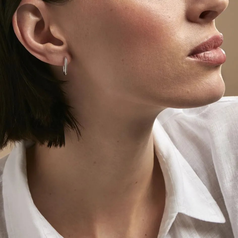 New Histoire d'Or Créoles Carlyn argent blanc