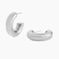 Outlet Histoire d'Or Créoles Cassis acier blanc