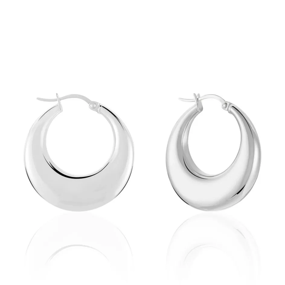 Discount Histoire d'Or Créoles Creolia acier blanc