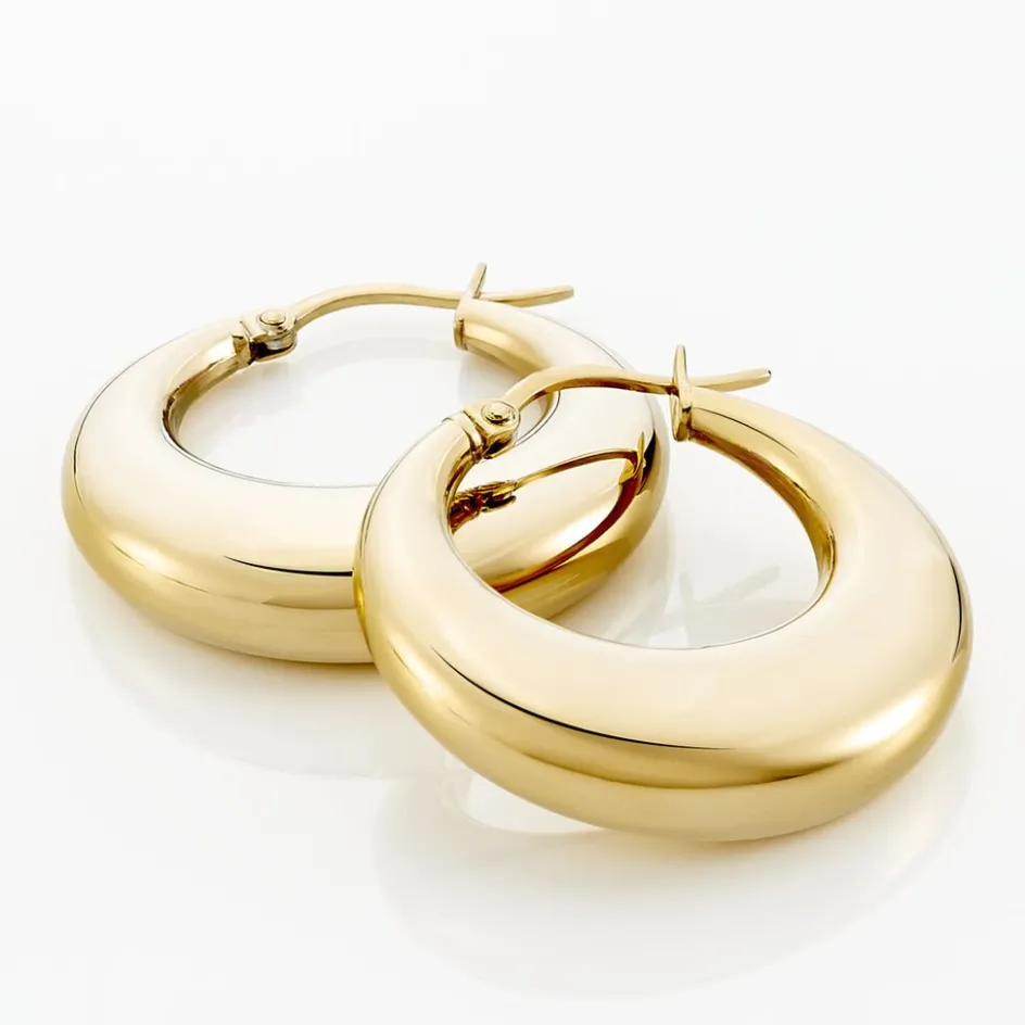 Histoire d'Or Créoles Creolia Acier Jaune* Boucles D'Oreilles|Boucles D'Oreilles Fantaisie