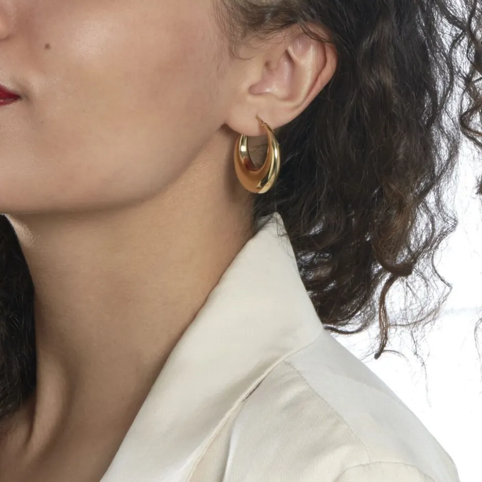 Histoire d'Or Créoles Creolia Acier Jaune* Boucles D'Oreilles|Boucles D'Oreilles Fantaisie