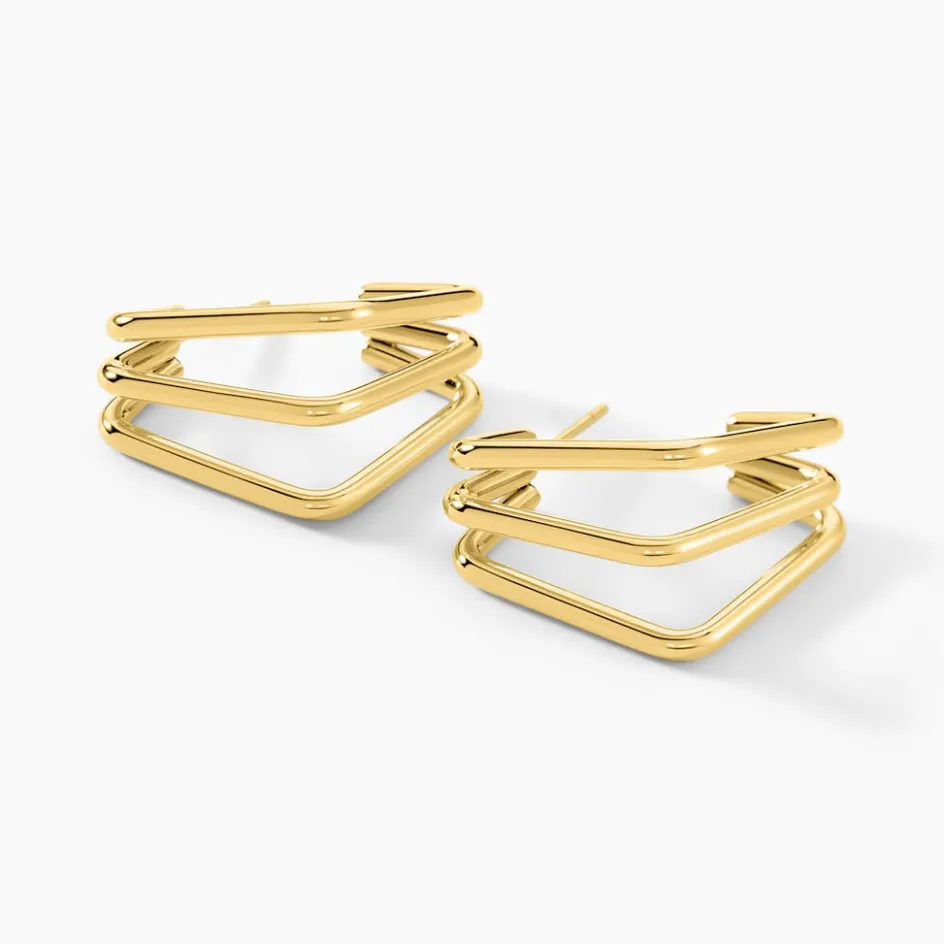 Outlet Histoire d'Or Créoles Dieppe Acier Jaune