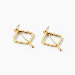 Best Histoire d'Or Créoles Elyette Carre Ajoure Or Jaune