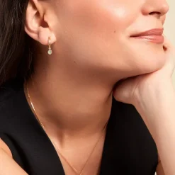 Sale Histoire d'Or Créoles Ensoleillée Plaqué Or Jaune Aventurine