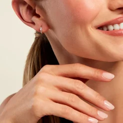 Outlet Histoire d'Or Créoles Felipa Argent Blanc Oxyde De Zirconium