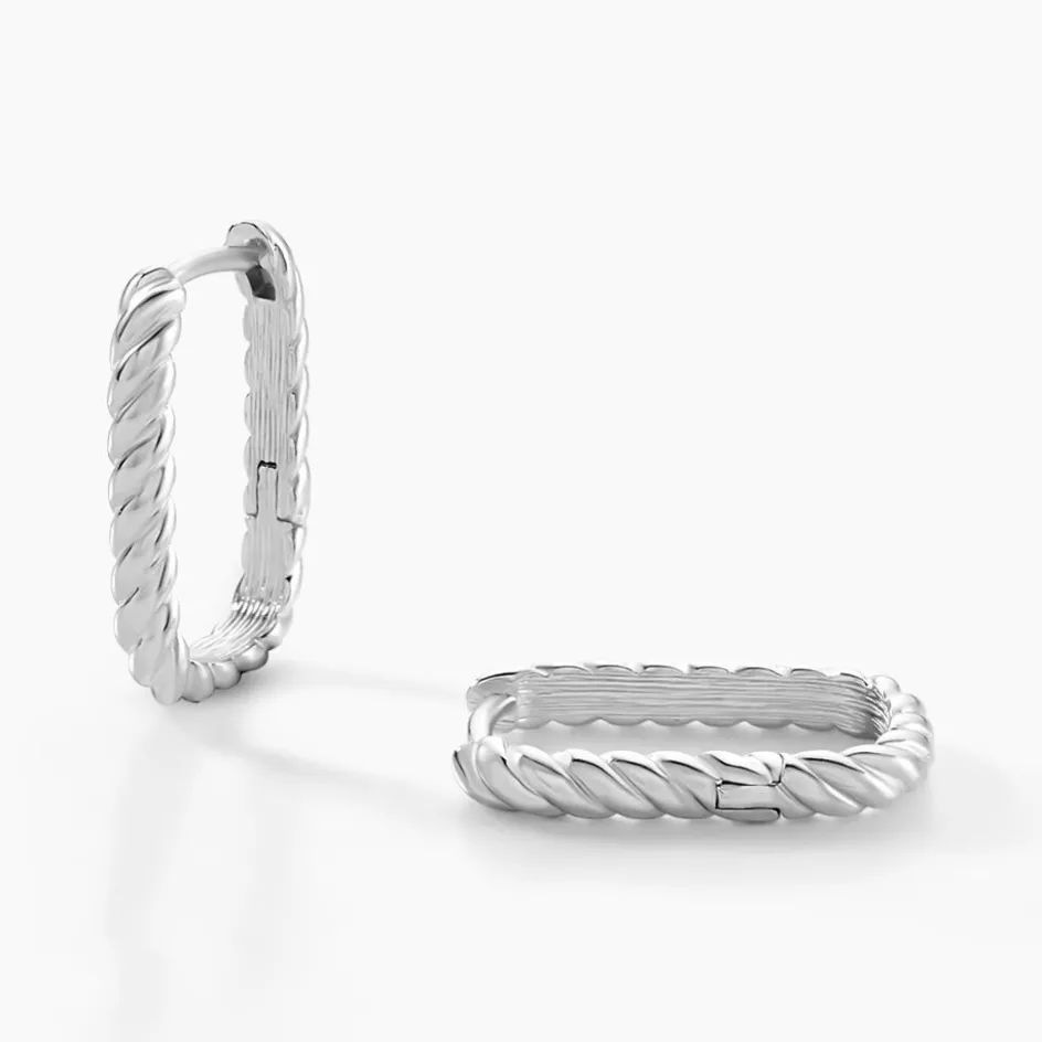 Sale Histoire d'Or Créoles Hari Argent Argenté argent blanc