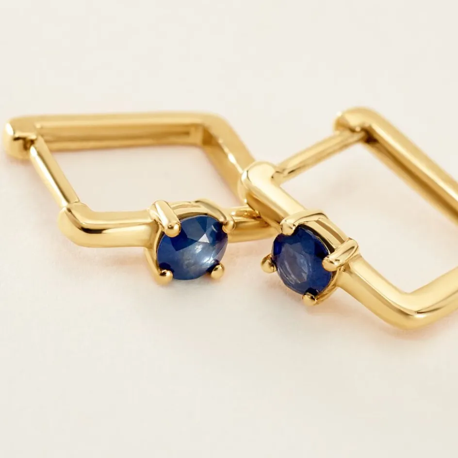 Hot Histoire d'Or Créoles Harmonie or jaune saphir