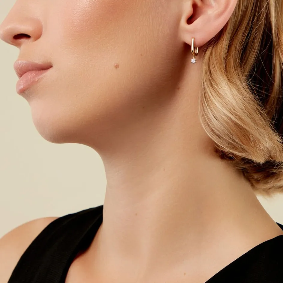 Sale Histoire d'Or Créoles Haul Or Jaune Diamant Synthétique