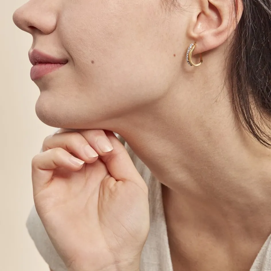 Online Histoire d'Or Créoles Hekate Or Jaune Strass or jaune strass blanc