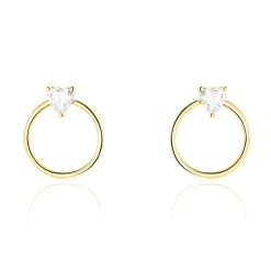 Best Histoire d'Or Créoles Kip De Zirconium or jaune oxyde