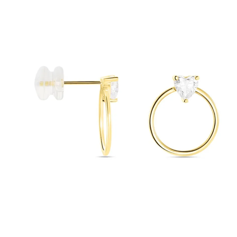 Best Histoire d'Or Créoles Kip De Zirconium or jaune oxyde