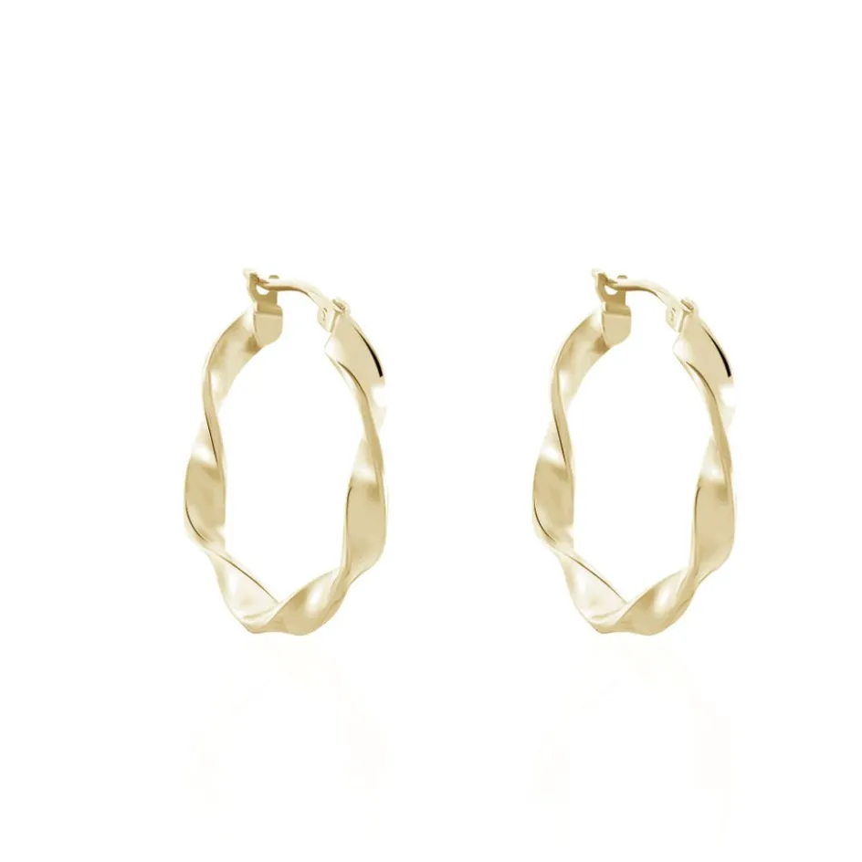 Outlet Histoire d'Or Créoles Lenna Torsadée Plaqué Or Jaune