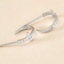 Histoire d'Or Créoles Like A Virgin De Zirconium* Boucles D'Oreilles|Boucles D'Oreilles Créoles