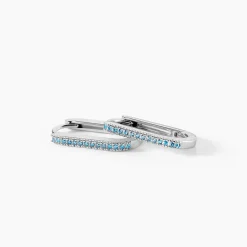 Histoire d'Or Créoles Lutetia Argent Blanc Oxyde De Zirconium* Boucles D'Oreilles|Boucles D'Oreilles Fantaisie