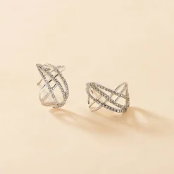 Outlet Histoire d'Or Créoles Marlow Argent Blanc Oxyde De Zirconium