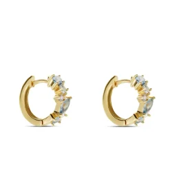 Sale Histoire d'Or Créoles More Plaqué Or Jaune Pierre Artificielle