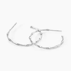 Online Histoire d'Or Créoles Nymphéa Argent Blanc