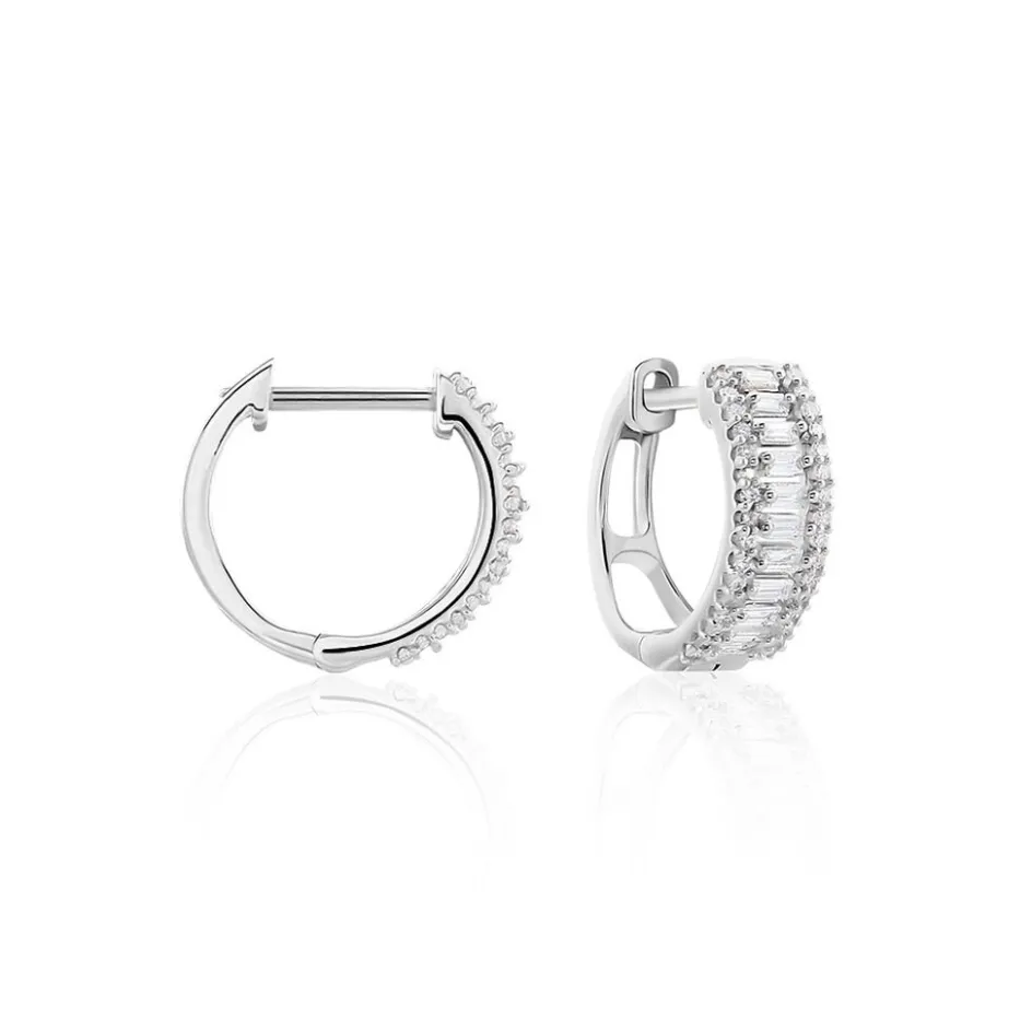 Outlet Histoire d'Or Créoles Or Blanc Collection 1986 Diamants