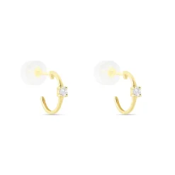 Outlet Histoire d'Or Créoles Or Jaune Bedelia Oxyde