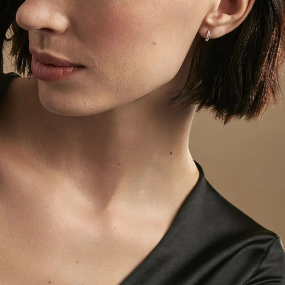 Histoire d'Or Créoles Or Rose Andgelina Oxyde* Boucles D'Oreilles|Boucles D'Oreilles Créoles