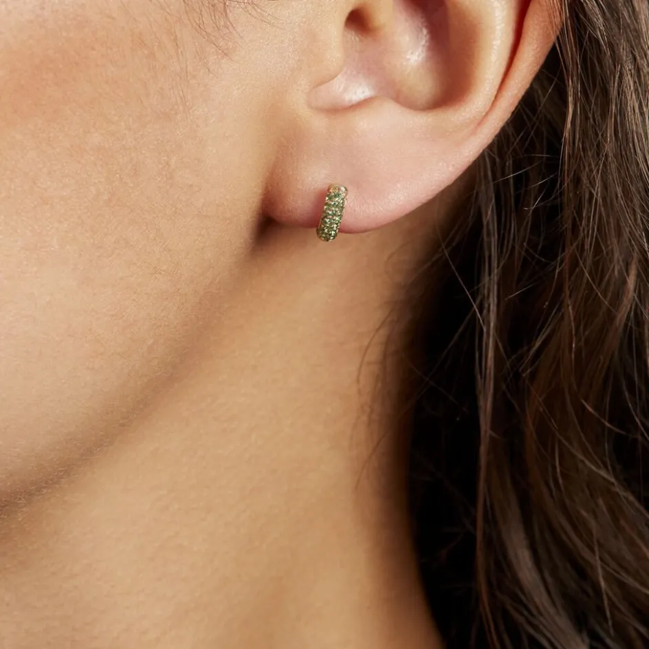 Histoire d'Or Créoles Plaqué Or Jaune Piha Oxydes De Zirconium* Boucles D'Oreilles|Boucles D'Oreilles Fantaisie