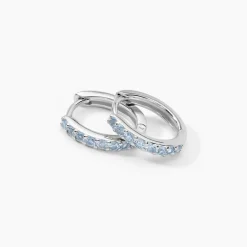 Histoire d'Or Créoles Rio Argent Blanc Oxyde De Zirconium* Boucles D'Oreilles|Boucles D'Oreilles Fantaisie