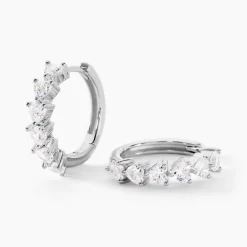 Sale Histoire d'Or Créoles Roanne Argent Blanc Oxyde De Zirconium