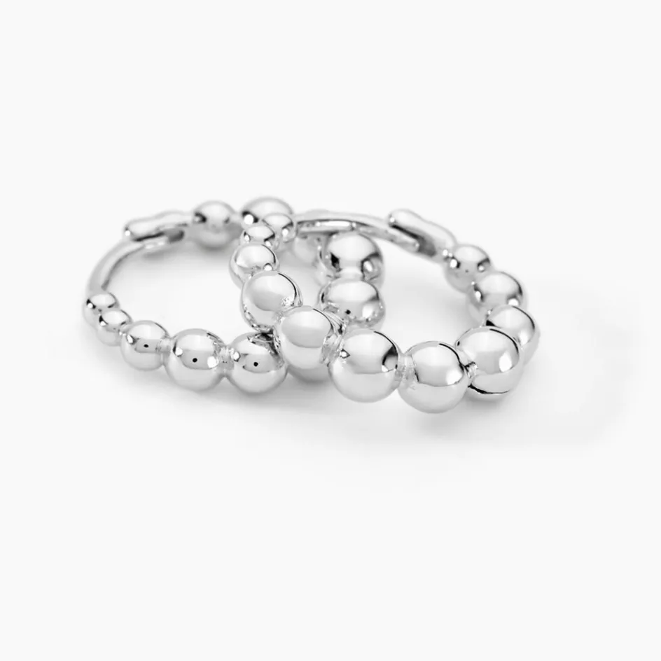 Sale Histoire d'Or Créoles Safana Argent Blanc