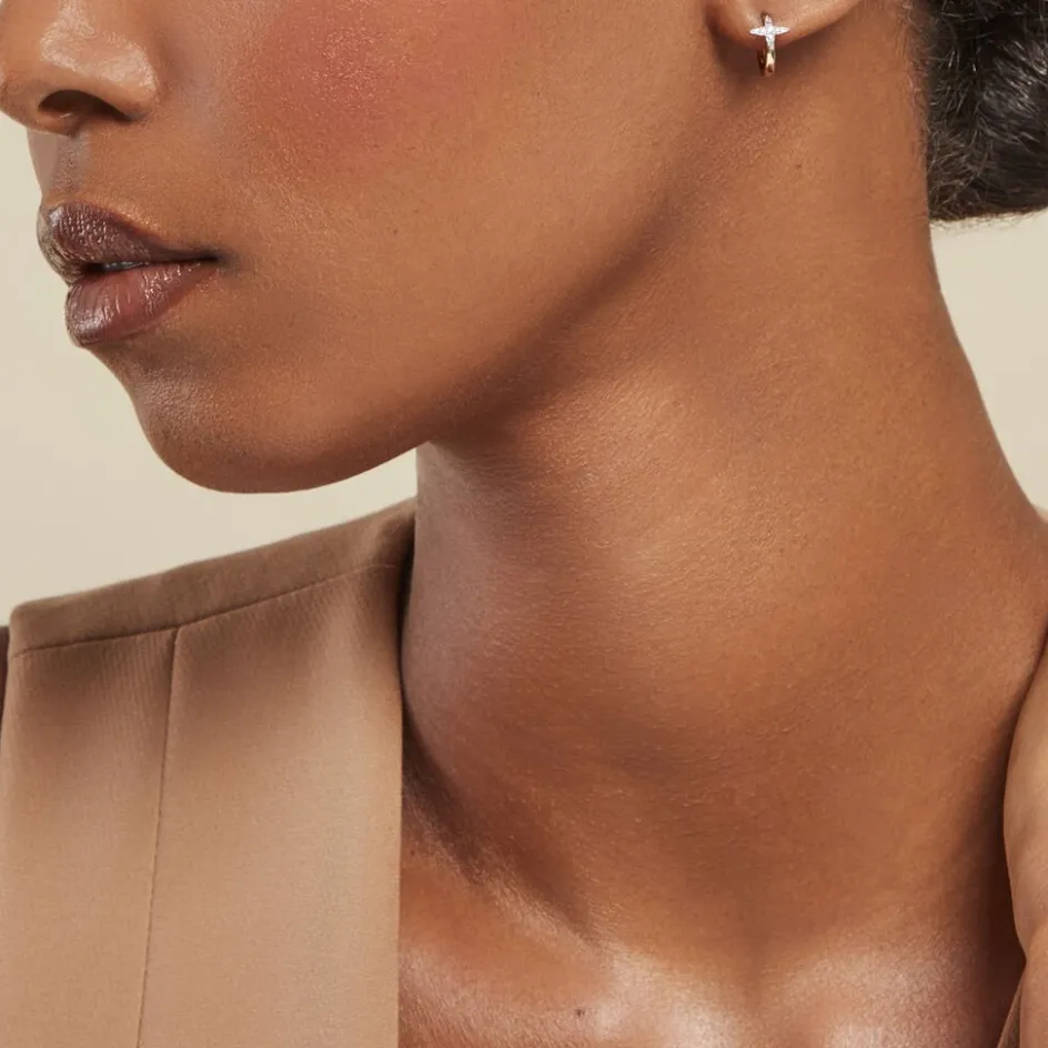 Best Histoire d'Or Créoles Starlight Or Jaune Diamant