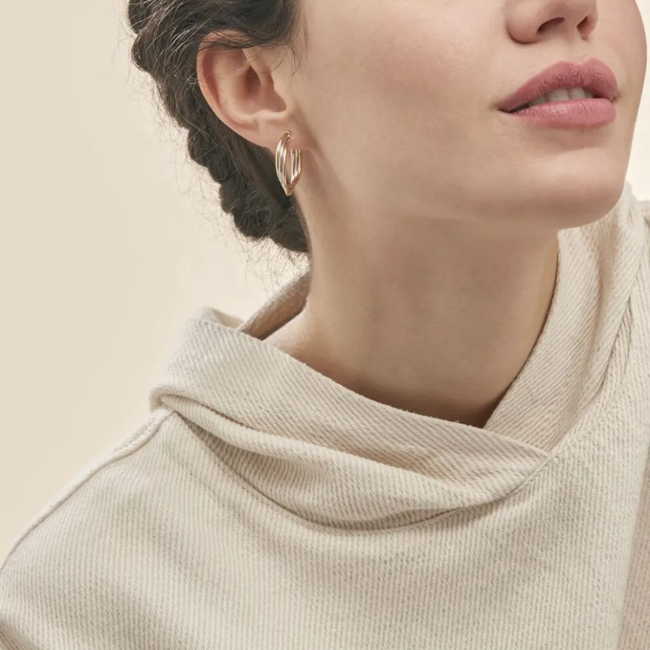 Outlet Histoire d'Or Créoles Tanya Or Tricolore