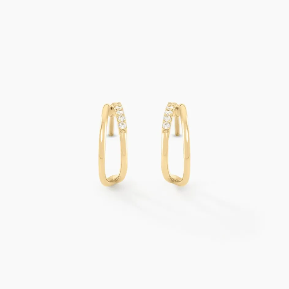 Best Histoire d'Or Créoles Tevye Or Jaune Oxyde De Zirconium