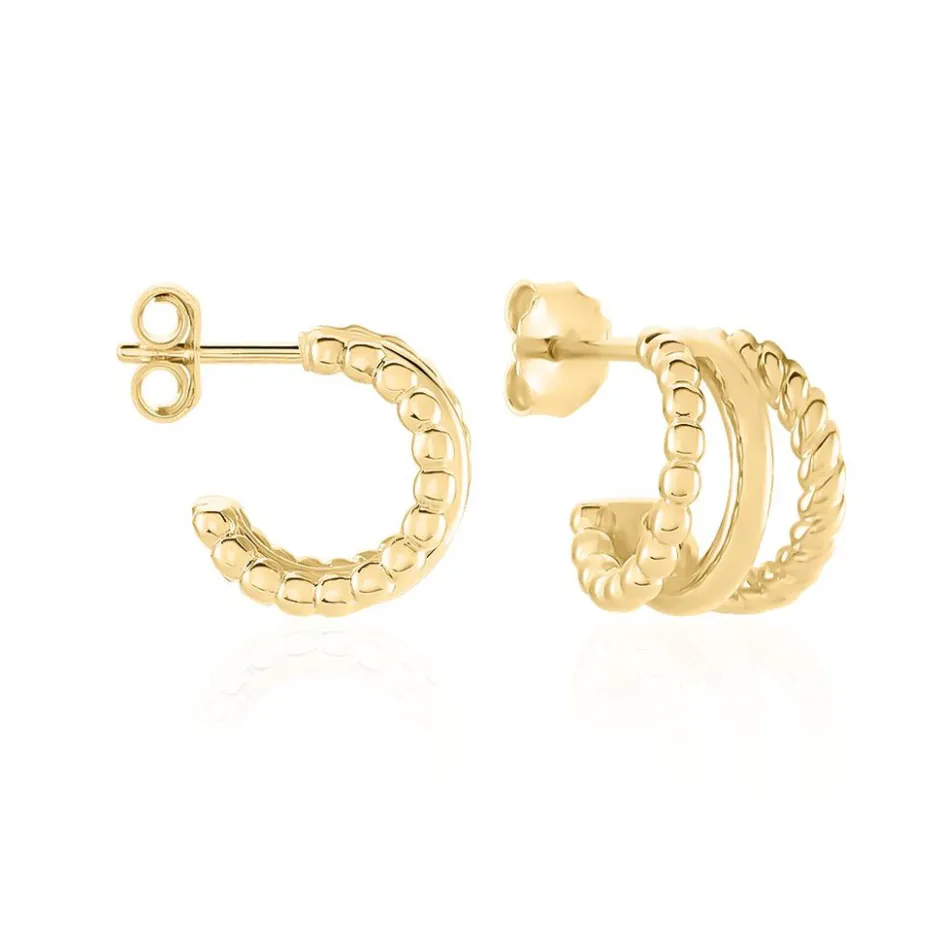 Online Histoire d'Or Créoles Timmy Plaqué Or Jaune