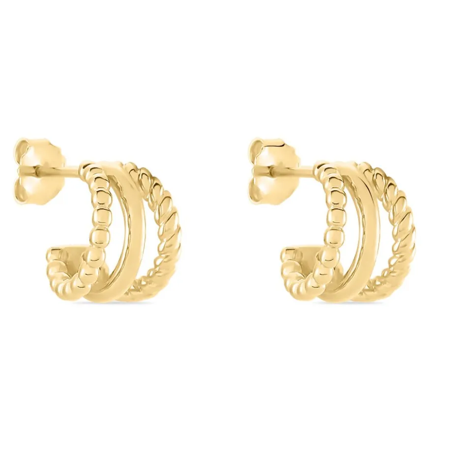 Online Histoire d'Or Créoles Timmy Plaqué Or Jaune