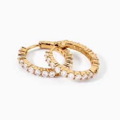 Histoire d'Or Créoles Zoelia De Zirconium plaqué or jaune oxyde