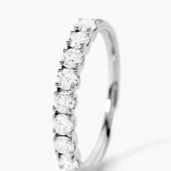 Best Histoire d'Or Demi Alliance Hera platine blanc diamant
