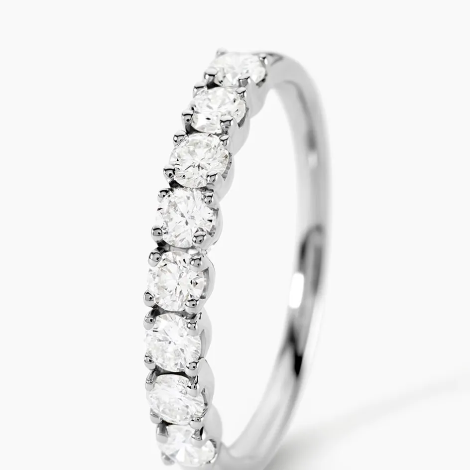 Best Histoire d'Or Demi Alliance Hera platine blanc diamant