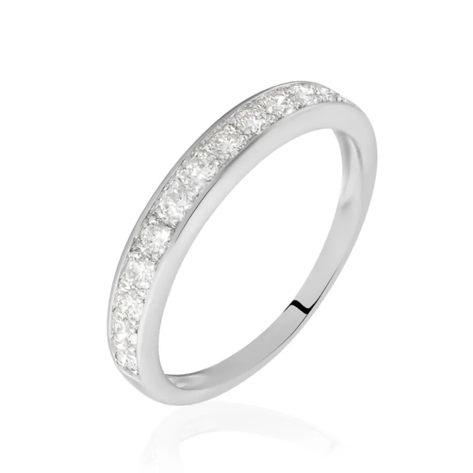 Outlet Histoire d'Or Demi Alliance Juliette Platine Blanc Diamant